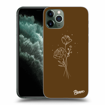 Picasee ULTIMATE CASE MagSafe pentru Apple iPhone 11 Pro Max - Brown flowers