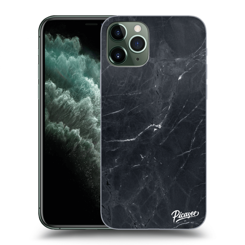 Picasee husă transparentă din silicon pentru Apple iPhone 11 Pro Max - Black marble