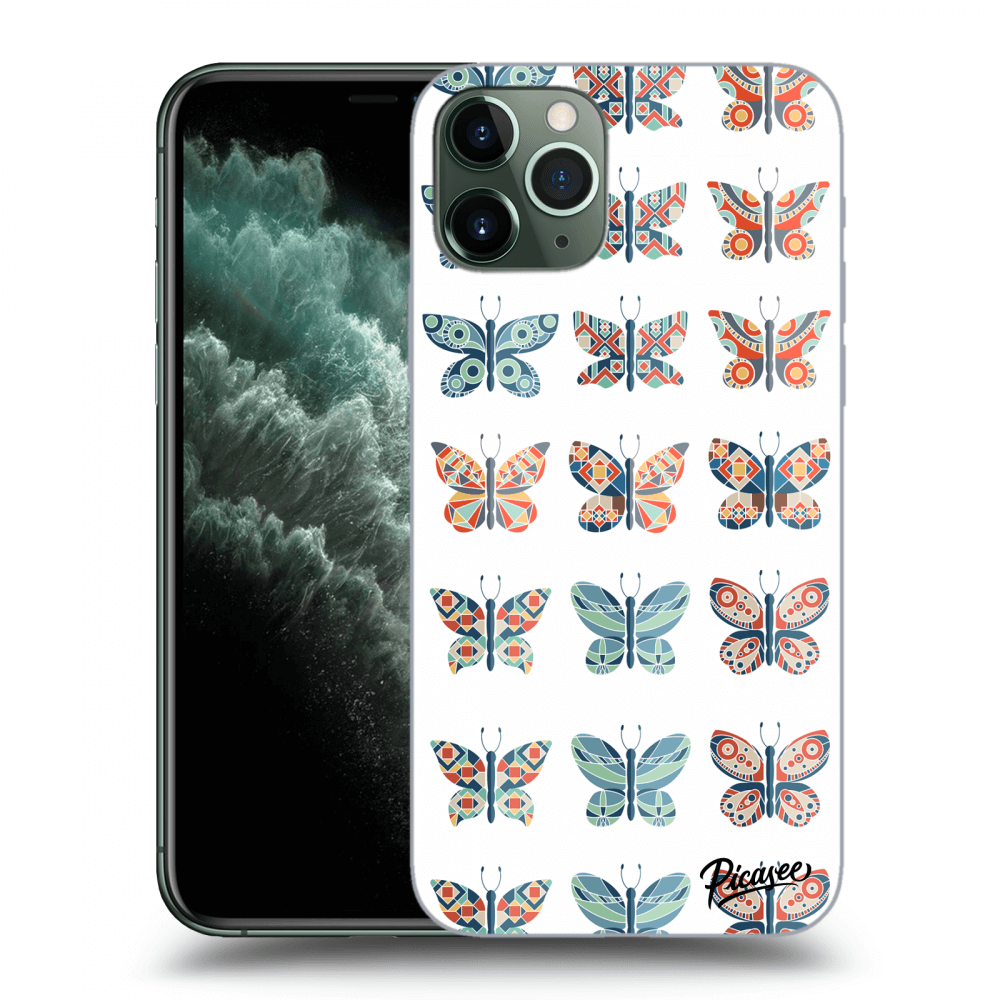 Picasee husă transparentă din silicon pentru Apple iPhone 11 Pro Max - Butterflies