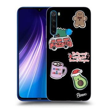 Picasee husă neagră din silicon pentru Xiaomi Redmi Note 8 - Christmas Stickers