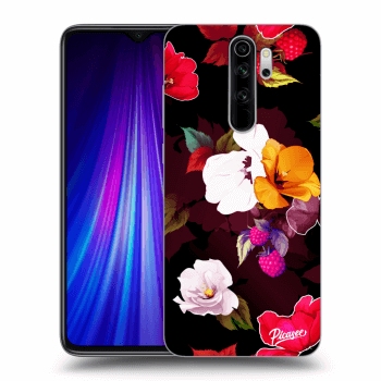Picasee husă transparentă din silicon pentru Xiaomi Redmi Note 8 Pro - Flowers and Berries