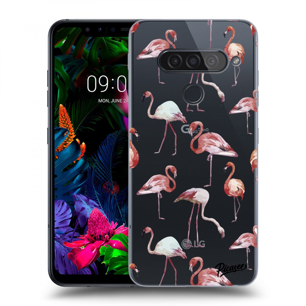 Picasee husă transparentă din silicon pentru LG G8s ThinQ - Flamingos