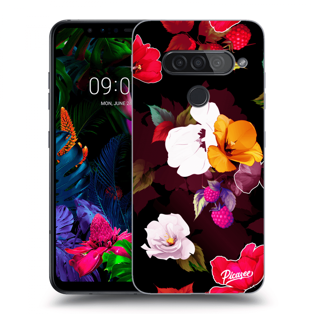 Picasee husă transparentă din silicon pentru LG G8s ThinQ - Flowers and Berries
