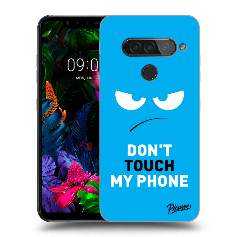 Picasee husă transparentă din silicon pentru LG G8s ThinQ - Angry Eyes - Blue
