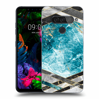 Husă pentru LG G8s ThinQ - Blue geometry