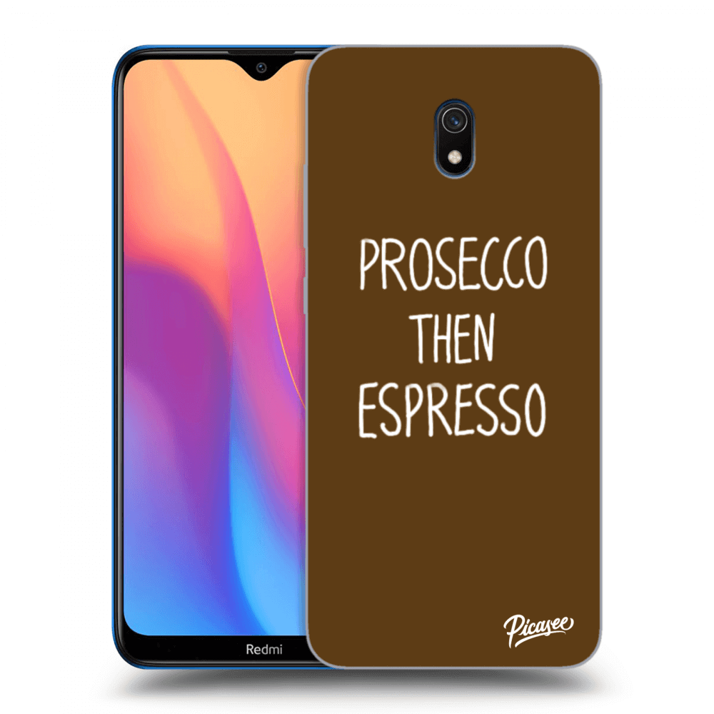 Picasee husă neagră din silicon pentru Xiaomi Redmi 8A - Prosecco then espresso