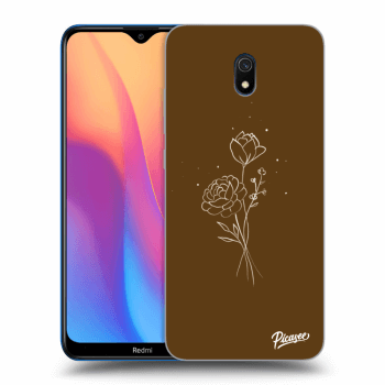 Husă pentru Xiaomi Redmi 8A - Brown flowers