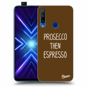 Picasee husă neagră din silicon pentru Honor 9X - Prosecco then espresso