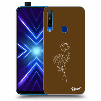 Husă pentru Honor 9X - Brown flowers