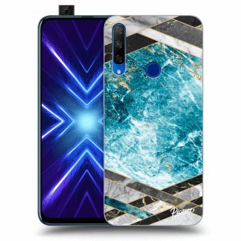 Husă pentru Honor 9X - Blue geometry