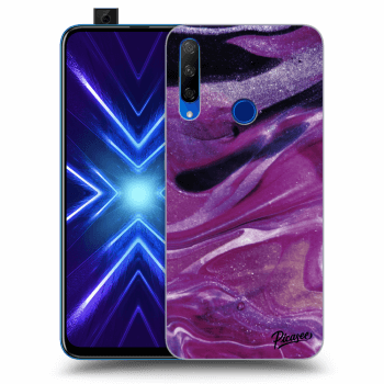 Husă pentru Honor 9X - Purple glitter