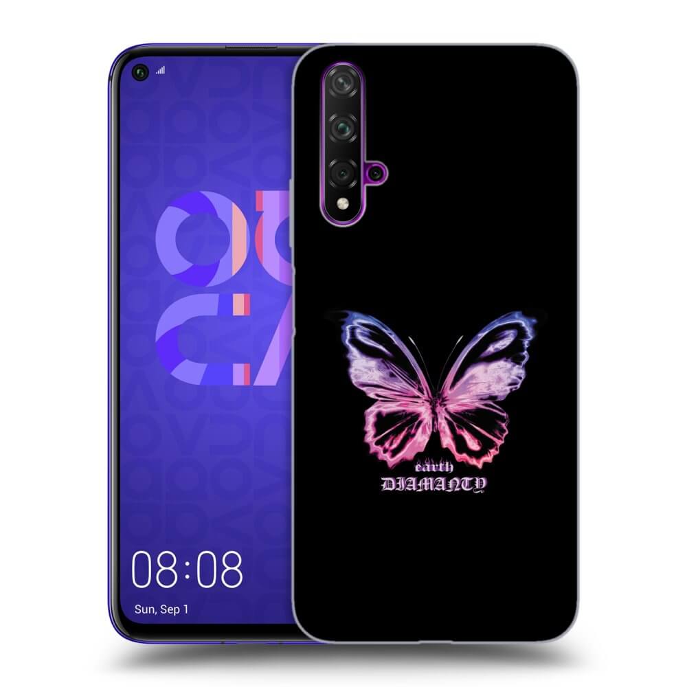 Picasee husă neagră din silicon pentru Huawei Nova 5T - Diamanty Purple
