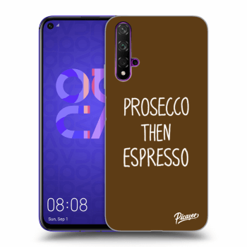 Picasee husă transparentă din silicon pentru Huawei Nova 5T - Prosecco then espresso