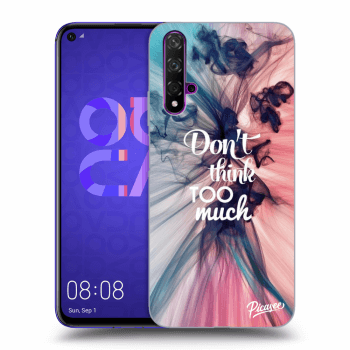 Picasee husă neagră din silicon pentru Huawei Nova 5T - Don't think TOO much