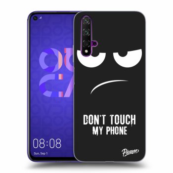 Picasee husă neagră din silicon pentru Huawei Nova 5T - Don't Touch My Phone