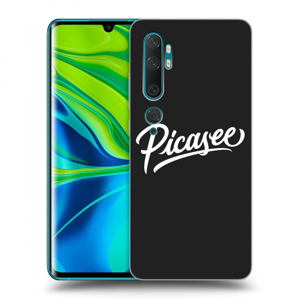Picasee husă neagră din silicon pentru Xiaomi Mi Note 10 (Pro) - Picasee - old logo - white