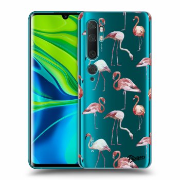 Picasee husă transparentă din silicon pentru Xiaomi Mi Note 10 (Pro) - Flamingos