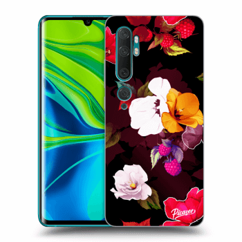Picasee husă transparentă din silicon pentru Xiaomi Mi Note 10 (Pro) - Flowers and Berries