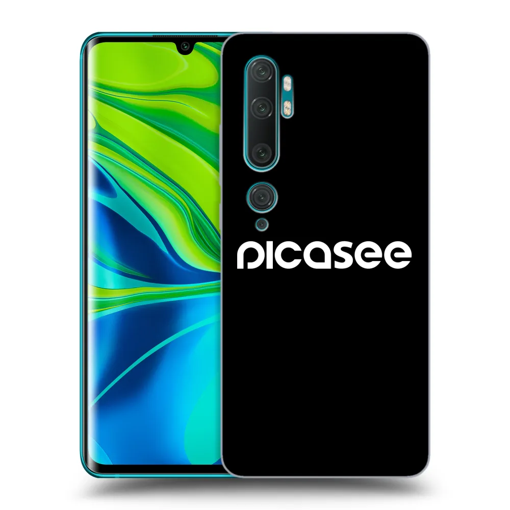 Picasee husă neagră din silicon pentru Xiaomi Mi Note 10 (Pro) - Picasee - new logo - white