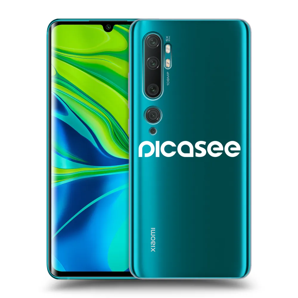 Picasee husă transparentă din silicon pentru Xiaomi Mi Note 10 (Pro) - Picasee - new logo - white