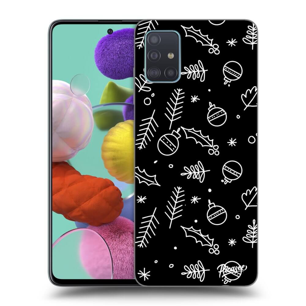 Picasee husă neagră din silicon pentru Samsung Galaxy A51 A515F - Mistletoe