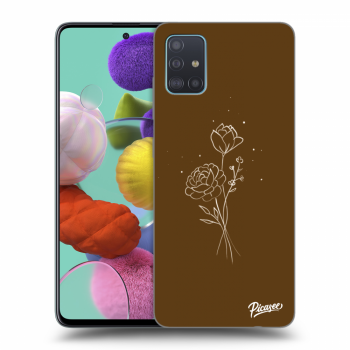 Husă pentru Samsung Galaxy A51 A515F - Brown flowers