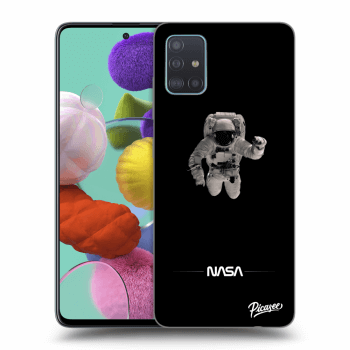 Picasee husă neagră din silicon pentru Samsung Galaxy A51 A515F - Astronaut Minimal