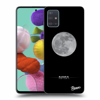 Picasee husă neagră din silicon pentru Samsung Galaxy A51 A515F - Moon Minimal