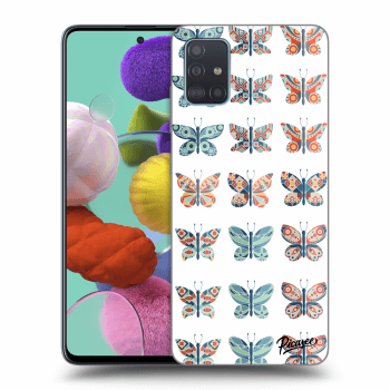 Picasee husă transparentă din silicon pentru Samsung Galaxy A51 A515F - Butterflies