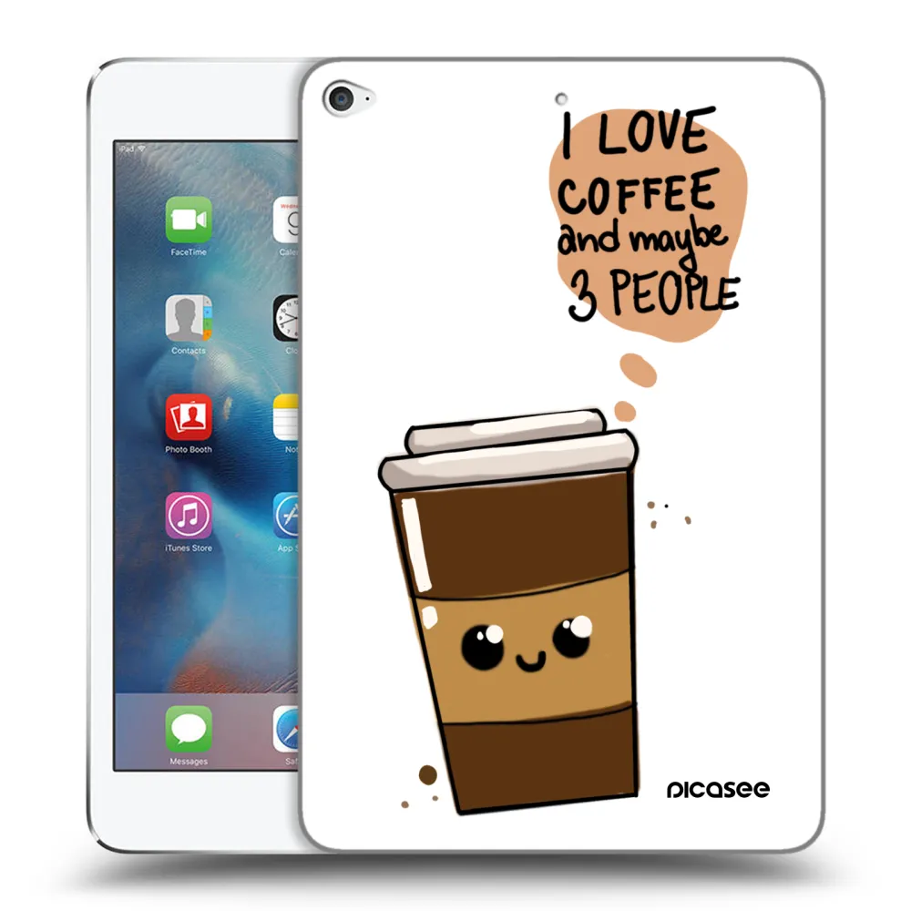 Picasee husă transparentă din silicon pentru Apple iPad mini 4 - Cute coffee