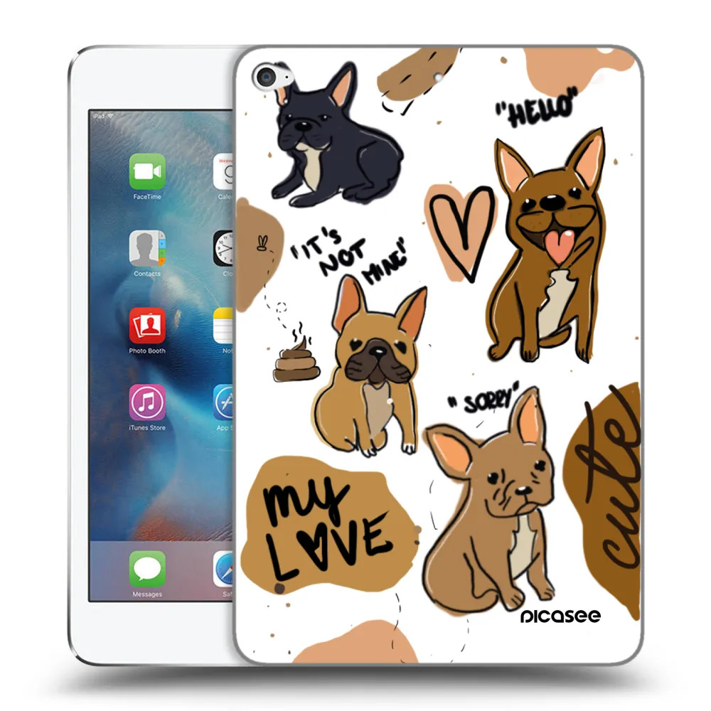 Picasee husă transparentă din silicon pentru Apple iPad mini 4 - Frenchies