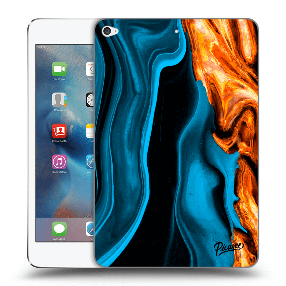 Picasee husă transparentă din silicon pentru Apple iPad mini 4 - Gold blue