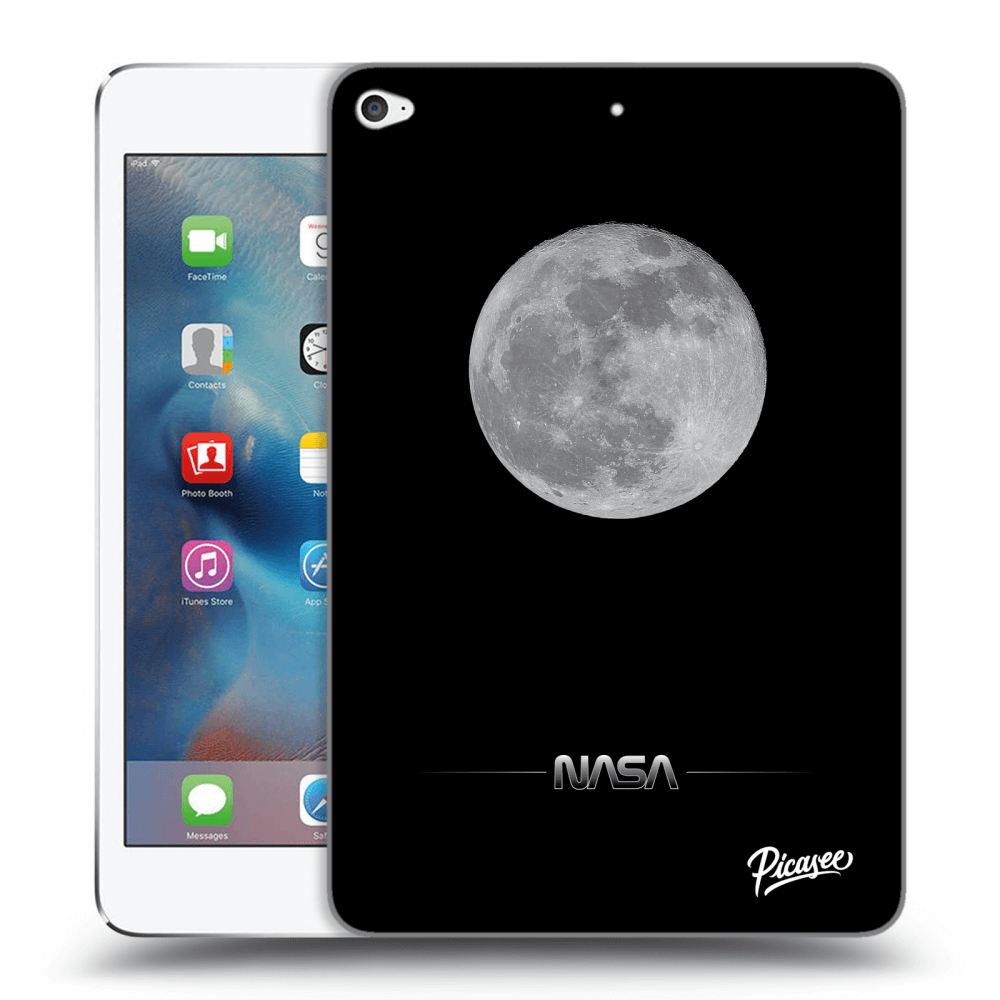 Picasee husă neagră din silicon pentru Apple iPad mini 4 - Moon Minimal