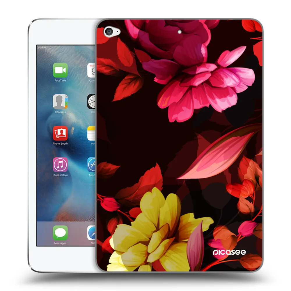Picasee husă transparentă din silicon pentru Apple iPad mini 4 - Dark Peonny