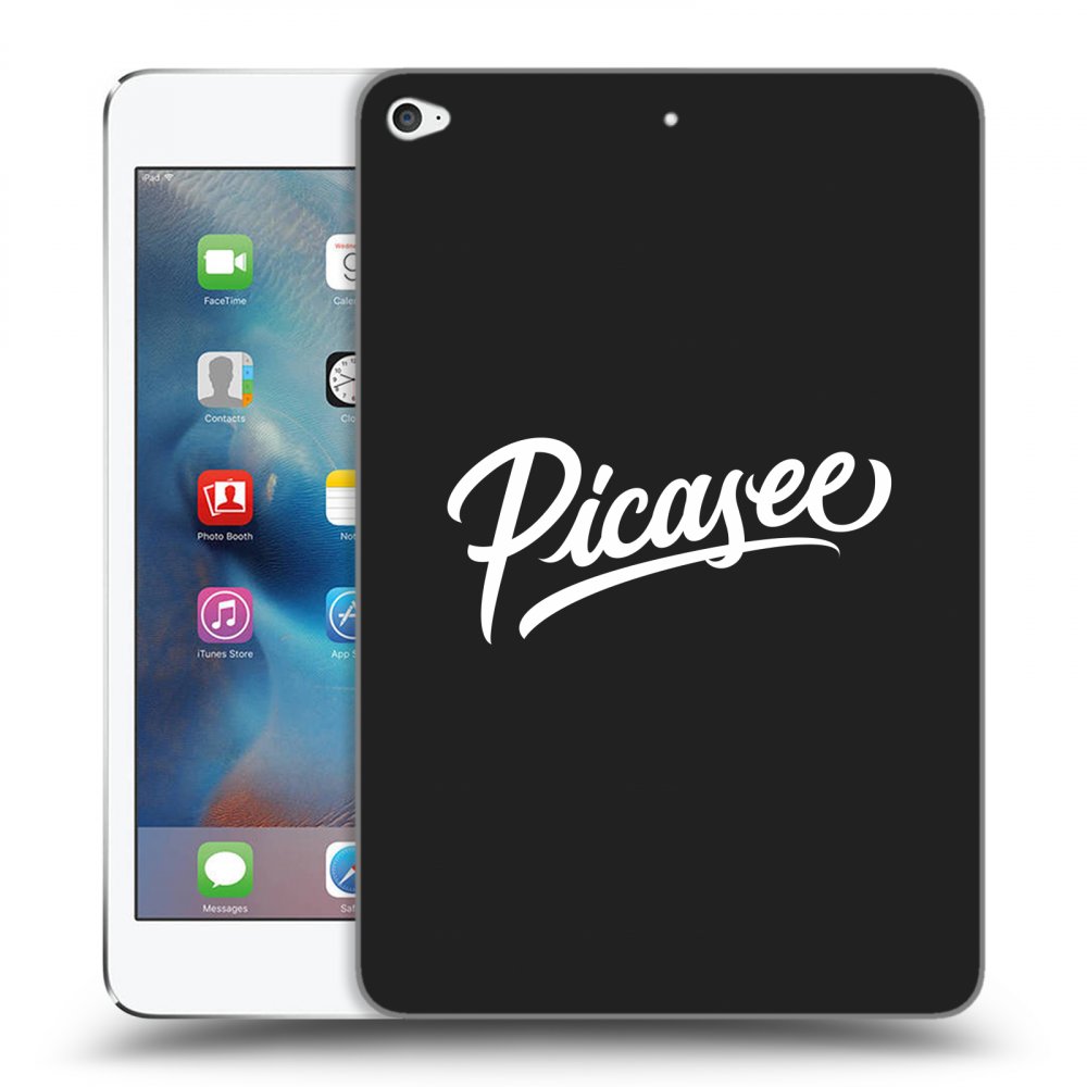 Picasee husă neagră din silicon pentru Apple iPad mini 4 - Picasee - old logo - white
