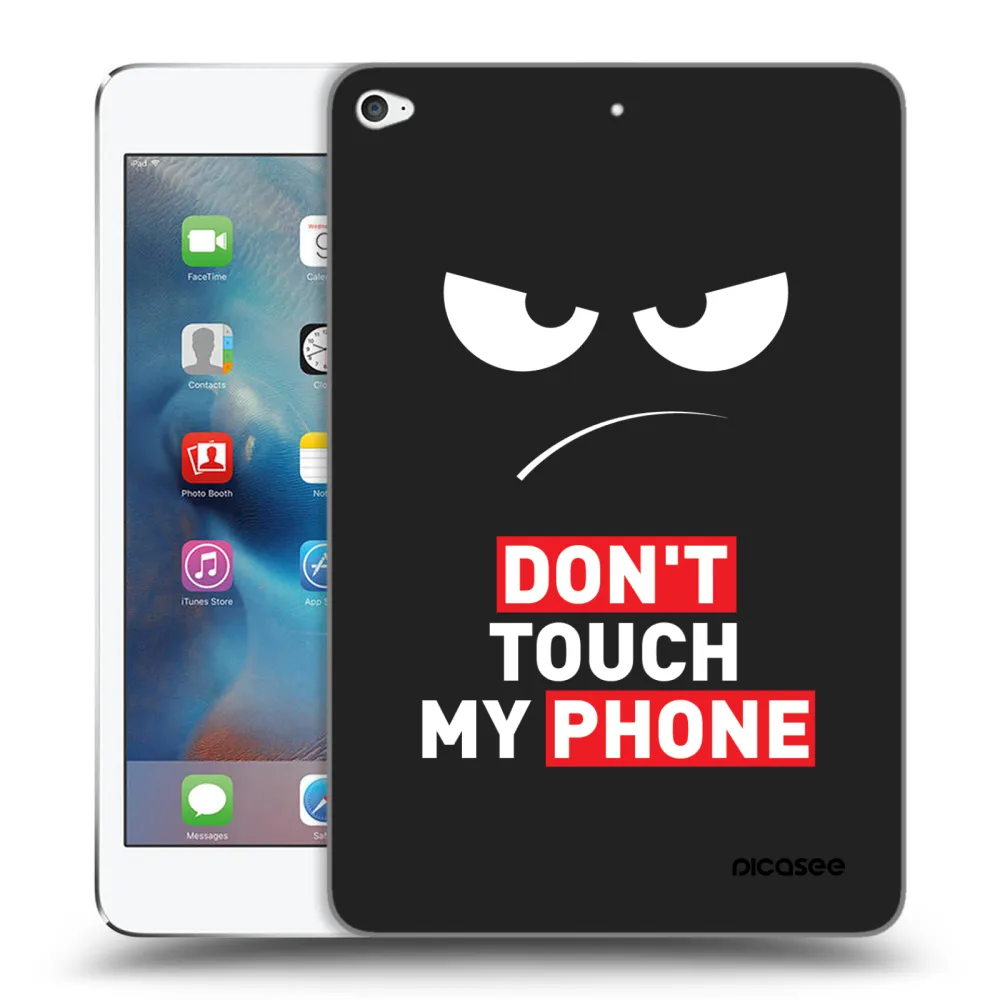 Picasee husă neagră din silicon pentru Apple iPad mini 4 - Angry Eyes - Transparent