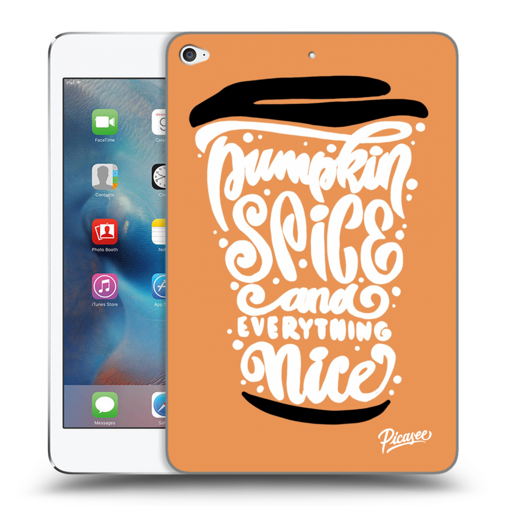 Picasee husă transparentă din silicon pentru Apple iPad mini 4 - Pumpkin coffee