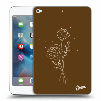 Picasee husă transparentă din silicon pentru Apple iPad mini 4 - Brown flowers