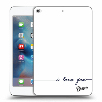 Picasee husă neagră din silicon pentru Apple iPad mini 4 - I love you