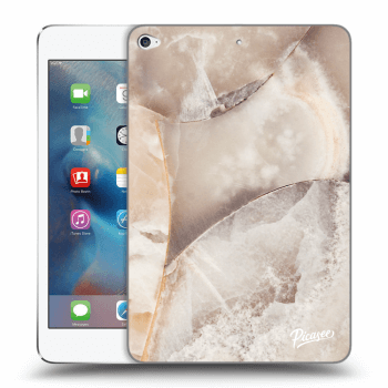 Picasee husă neagră din silicon pentru Apple iPad mini 4 - Cream marble