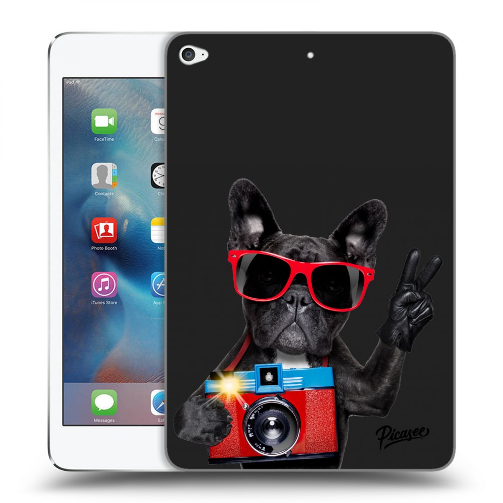 Picasee husă neagră din silicon pentru Apple iPad mini 4 - French Bulldog