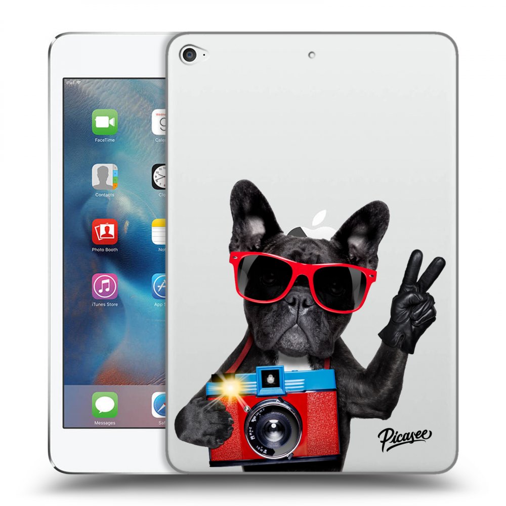 Picasee husă transparentă din silicon pentru Apple iPad mini 4 - French Bulldog