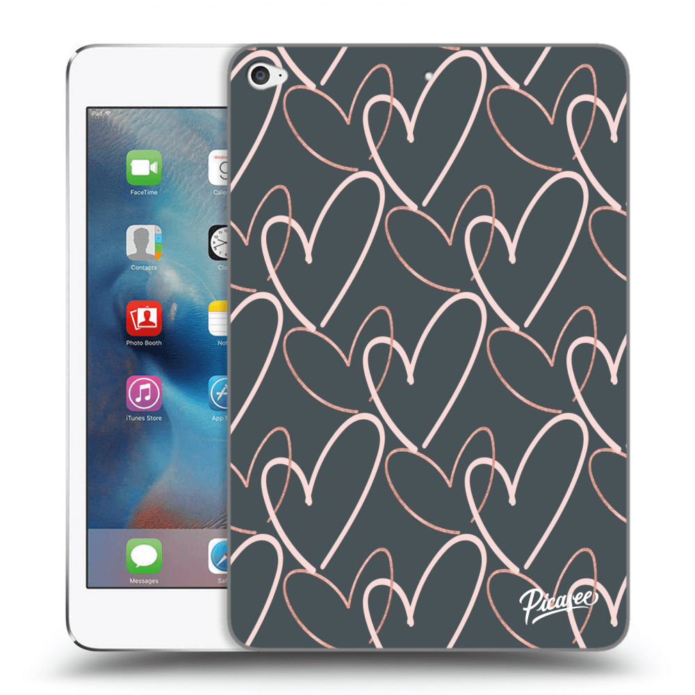 Picasee husă transparentă din silicon pentru Apple iPad mini 4 - Lots of love