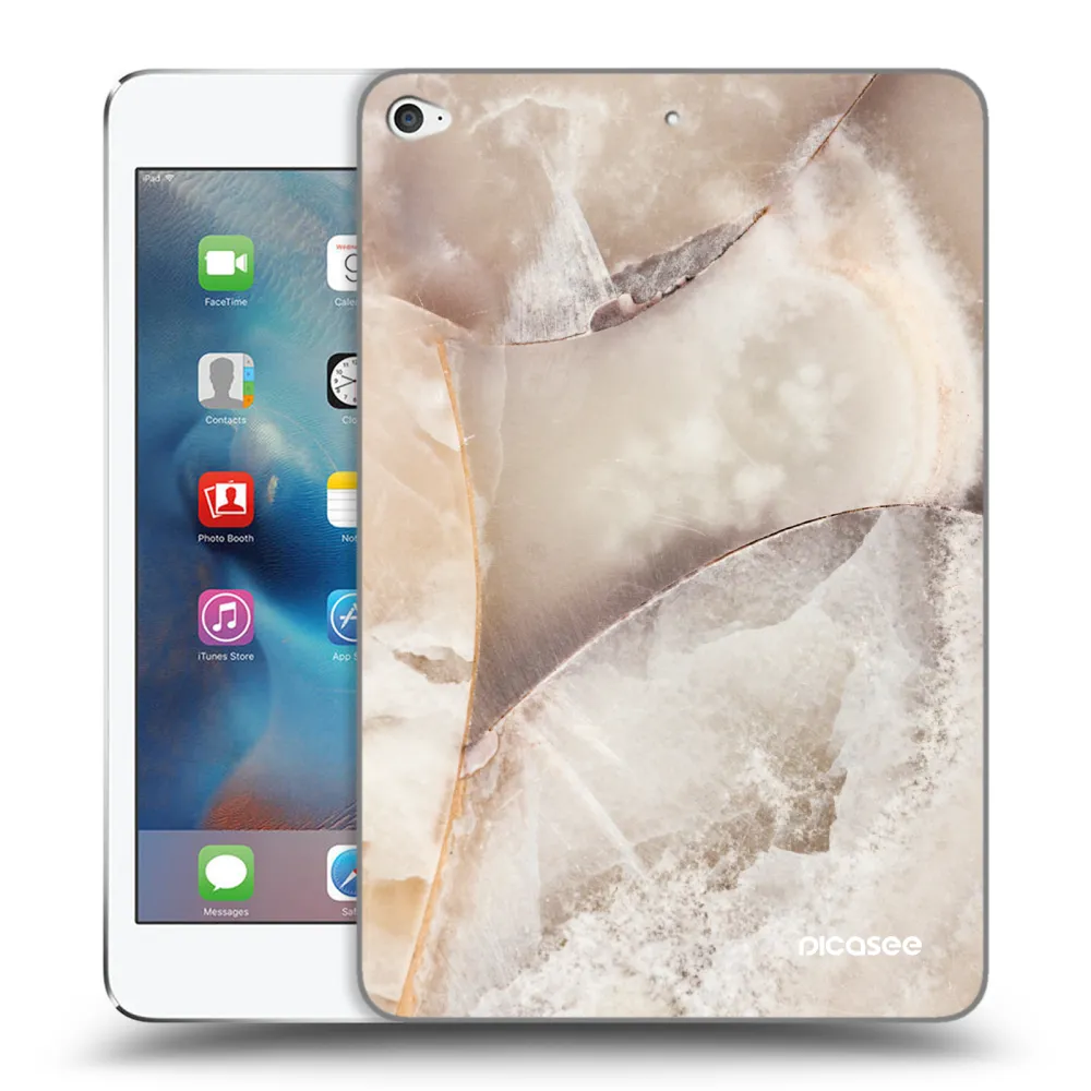 Picasee husă transparentă din silicon pentru Apple iPad mini 4 - Cream marble