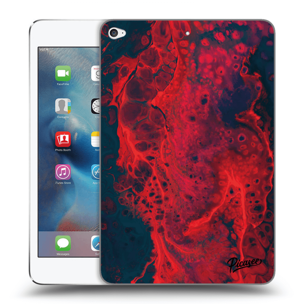 Picasee husă neagră din silicon pentru Apple iPad mini 4 - Organic red