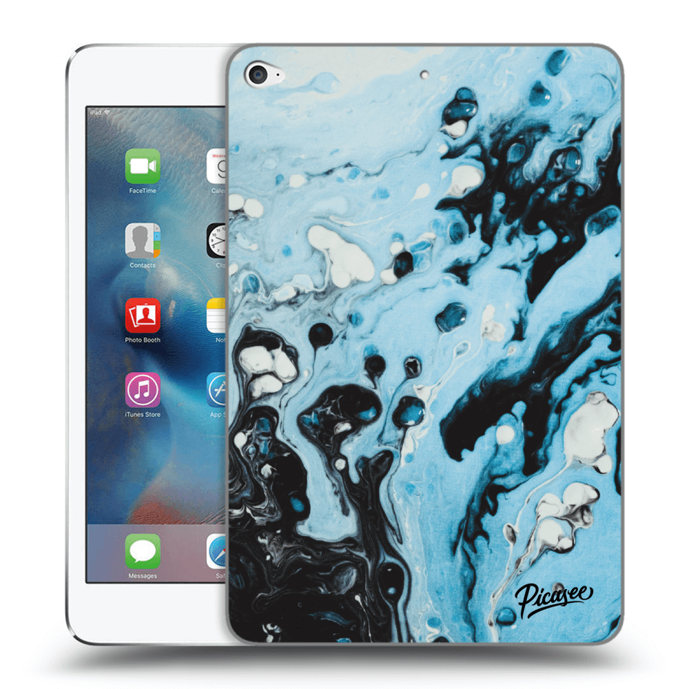 Picasee husă transparentă din silicon pentru Apple iPad mini 4 - Organic blue
