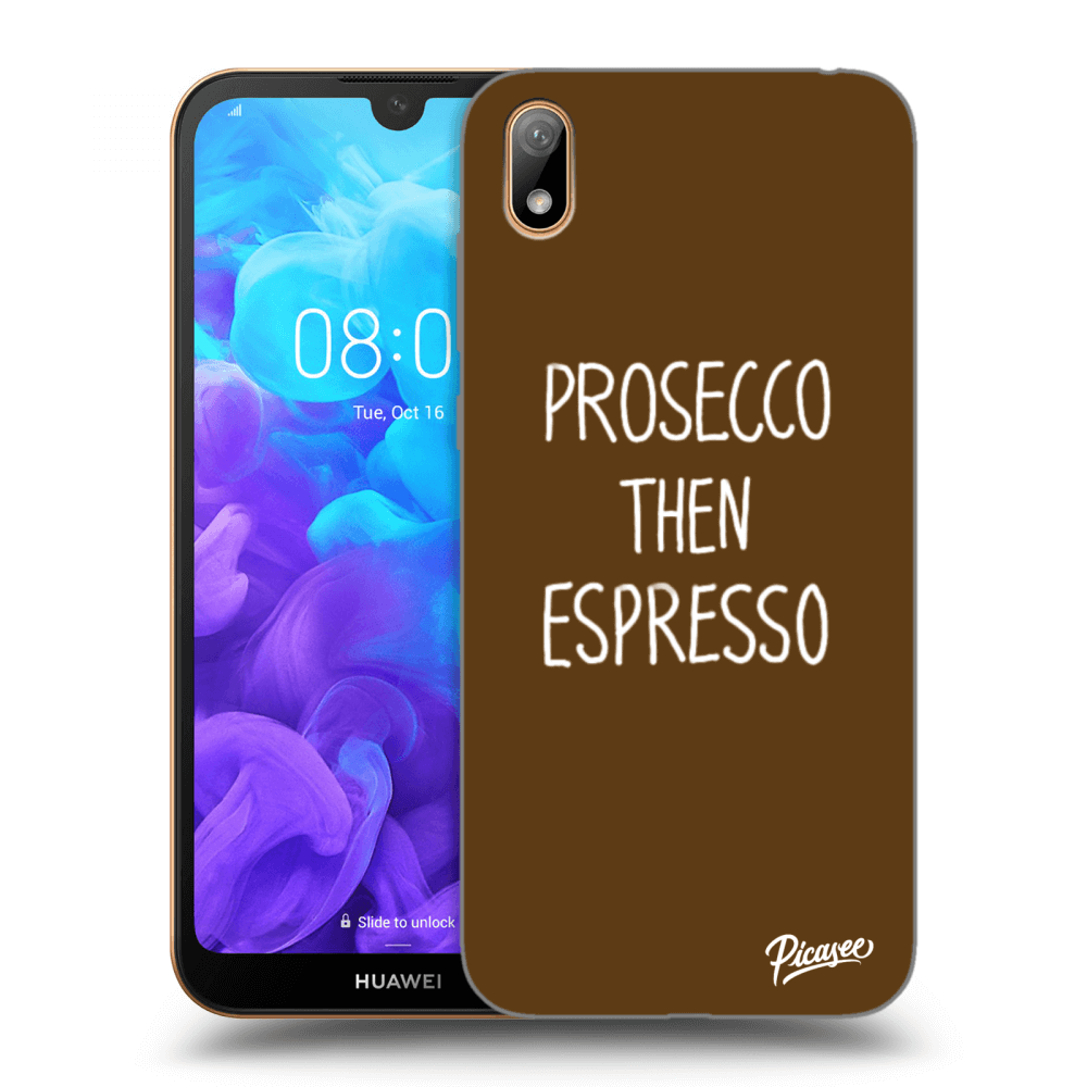 Picasee husă neagră din silicon pentru Huawei Y5 2019 - Prosecco then espresso