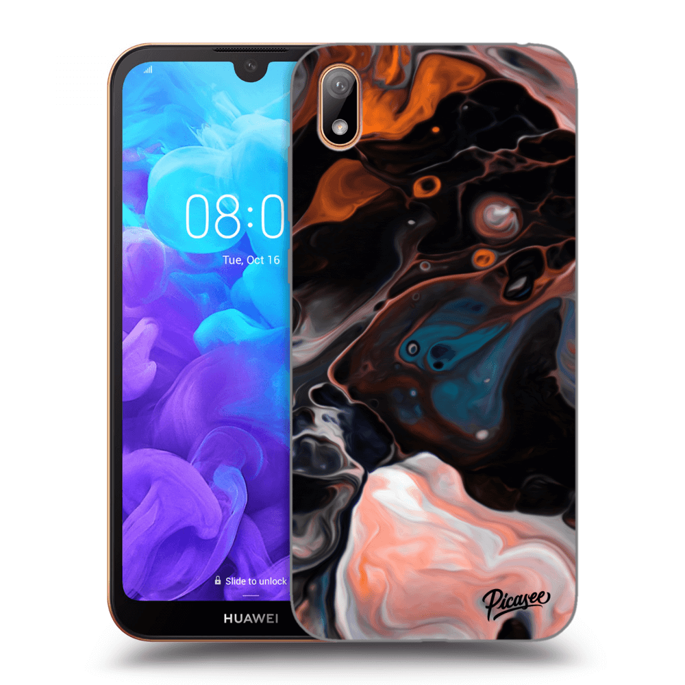 Picasee husă neagră din silicon pentru Huawei Y5 2019 - Cream