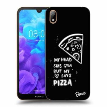 Picasee husă neagră din silicon pentru Huawei Y5 2019 - Pizza