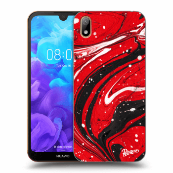 Picasee husă neagră din silicon pentru Huawei Y5 2019 - Red black